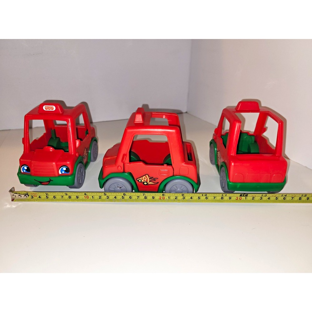 Bulk Toddler Toy Pack 3 Fisher Price Little People Pizza Delivery Cars 2018